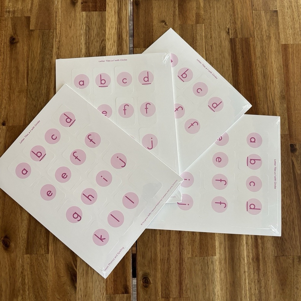 LOT OF 4 SAXON PHONICS & SPELLING LETTER SETS / ALPHABET TILES / NEW & SEALED